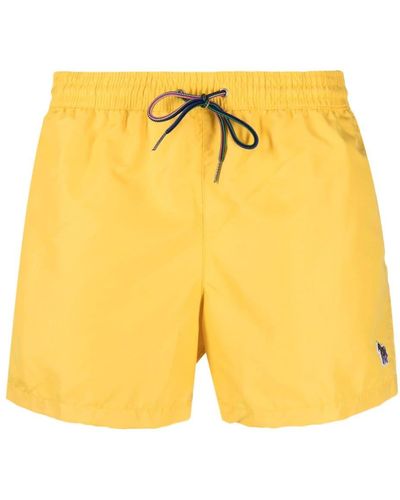 Paul Smith Zebra Logo Swim Shorts - Yellow