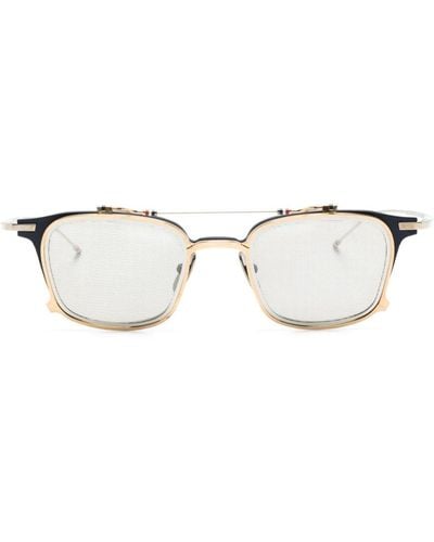 Thom Browne Bril Met Vierkant Montuur - Metallic