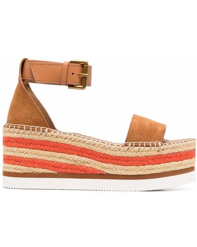 See By Chloé Braided Platform-sole Sandals - Brown