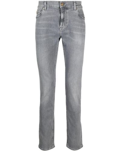 7 For All Mankind Skinny-Jeans aus Baumwollgemisch - Grau