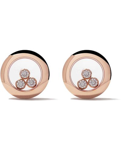 Chopard 18kt Rose Gold Happy Diamonds Icons Ear Pins - Multicolour