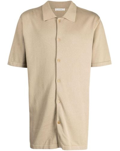The Row Mael Short-sleeves Cotton Top - Natural