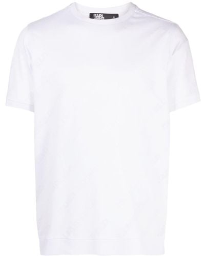 Karl Lagerfeld T-shirt en coton à logo imprimé - Blanc