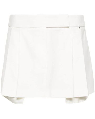 Nissa Minifalda plisada de talle bajo - Blanco