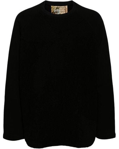 By Walid Crew-neck Cotton Jumper - Black