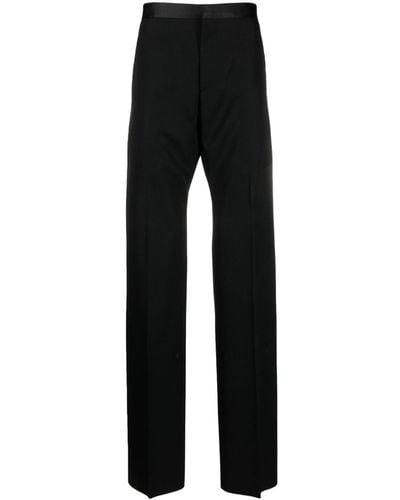 Givenchy Pantalones rectos con ribete - Negro