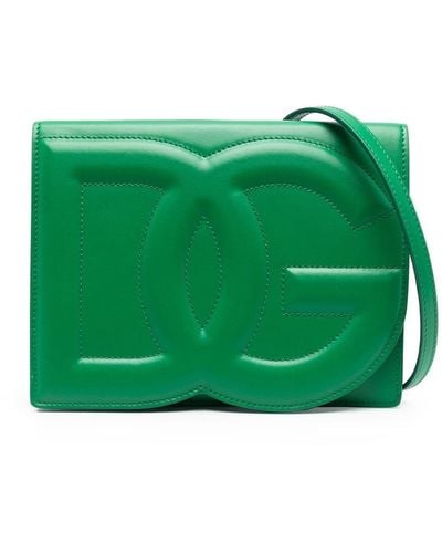 Dolce & Gabbana Sac à bandoulière à logo DG - Vert