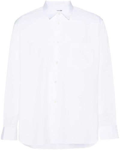 Comme des Garçons Pointed-collar Poplin Shirt - White