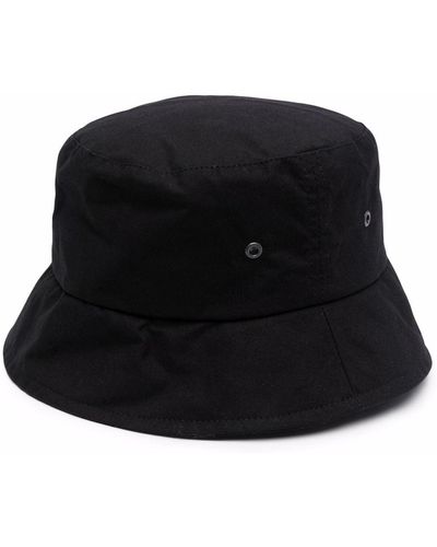 Mackintosh Waxed Cotton Bucket Hat - Black
