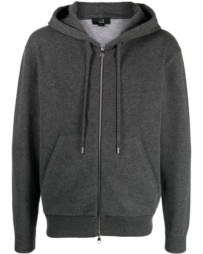 Dunhill Long-sleeves Zip-up Hoodie - Gray
