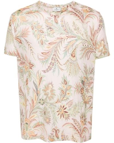 Etro Overhemd Met Paisley-print - Naturel