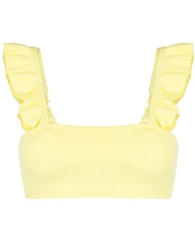 Clube Bossa Zarbo Ruffle-detail Bikini Top - Yellow