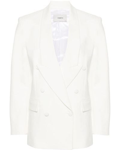 Coperni Double-breasted Tailored Blazer - White