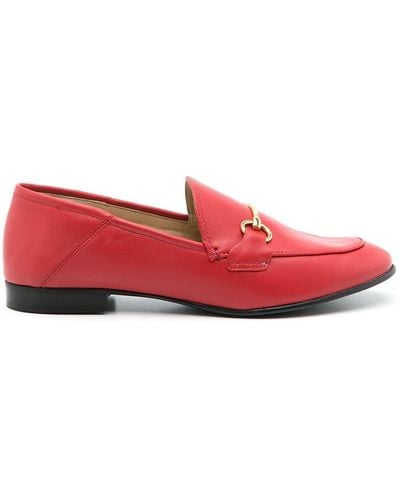 Sarah Chofakian Milao Leather Loafers - Red