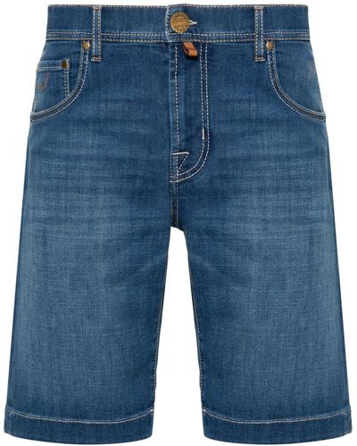 Jacob Cohen Nicolas Low-Rise Denim Shorts - Blue