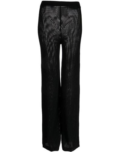 Cynthia Rowley High-waist Knitted Pants - Black