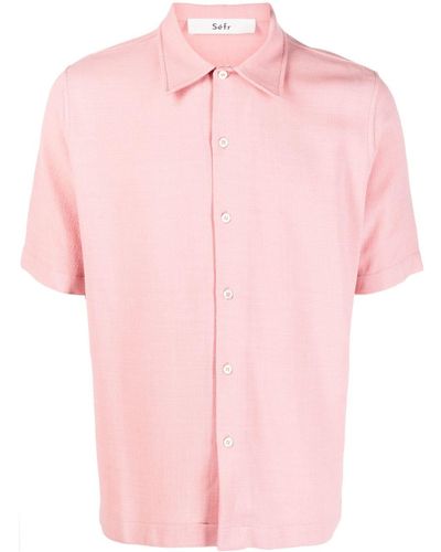 Séfr Hemd mit Krepp-Struktur - Pink
