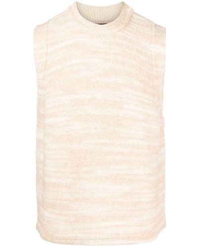 Stone Island Shadow Project Round-neck Knit Vest - Natural