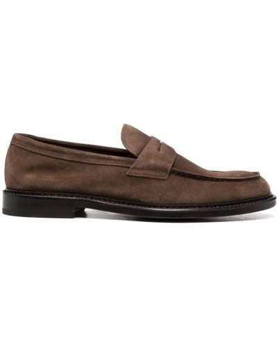 Doucal's Classic Suede Loafers - Brown