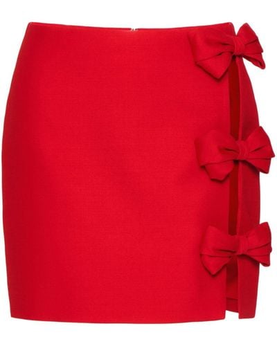 Valentino Garavani Minijupe Crepe Couture - Rouge