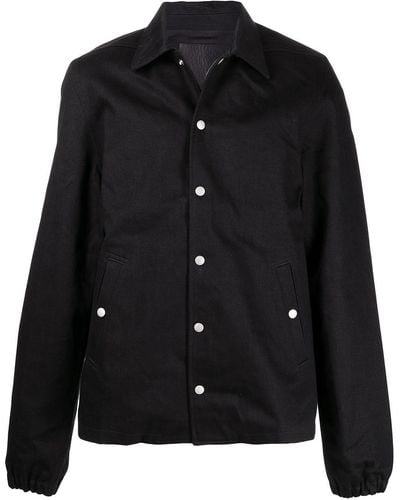 Rick Owens Press-stud Cotton Shirt Jacket - Black