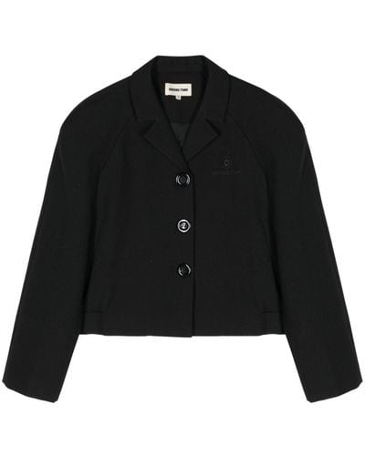 ShuShu/Tong Logo-embroidered jacket - Negro