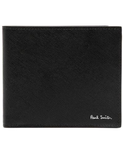 Paul Smith Mini Blur Leather Wallet - Black