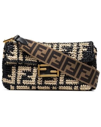 Black Fendi Beach bag tote and straw bags for Women | Lyst