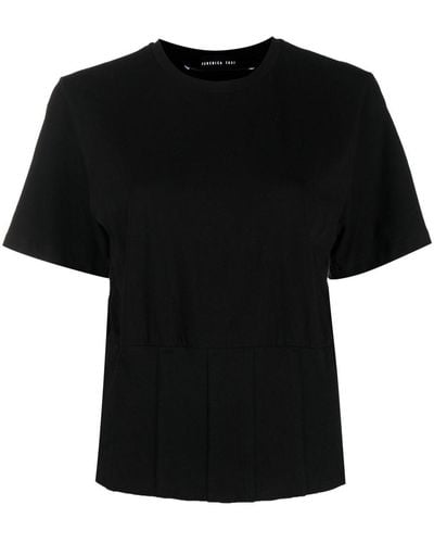 FEDERICA TOSI Panelled Short-sleeved T-shirt - Black