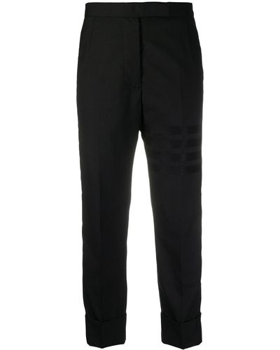 Thom Browne Tailored Cropped Trousers - Black