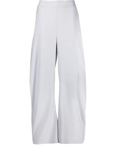 ALESSANDRO VIGILANTE High-waisted Wide-leg Trousers - White