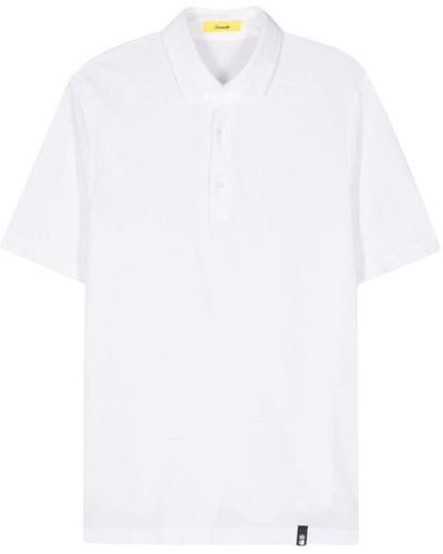 Drumohr Poloshirt aus Pikee - Weiß
