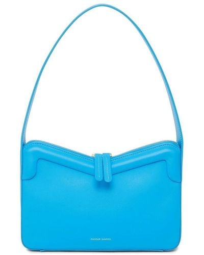 Mansur Gavriel Leather Logo-print Shoulder-bag - Blue