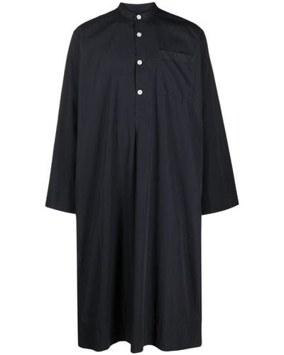 Birkenstock X Tekla Mandarin-collar Organic Cotton Shirt - Black