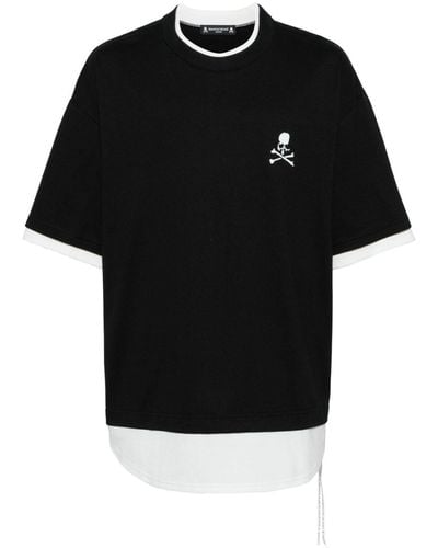 Mastermind Japan T-Shirt mit Logo-Stickerei - Schwarz