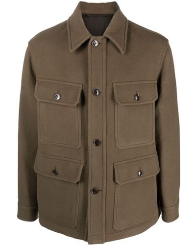 Lemaire Button-down Shirtjack - Groen