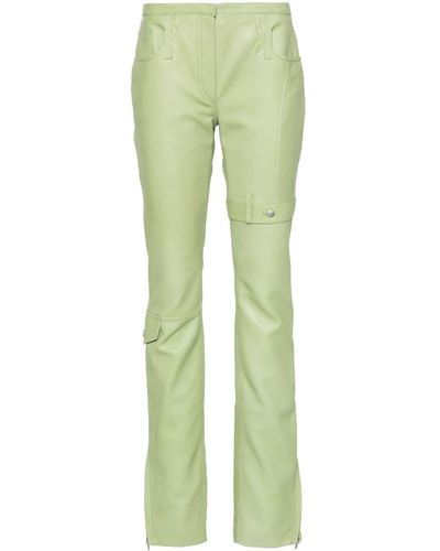 Acne Studios Pantalones con parche del logo - Verde