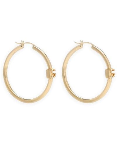 Dolce & Gabbana Dg Logo-charm Hoop Earrings - Metallic