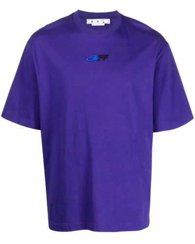 Off-White c/o Virgil Abloh Exact Opp Cotton T-shirt - Purple