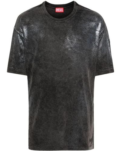 DIESEL Ausgeblichenes T-Buxt T-Shirt - Schwarz