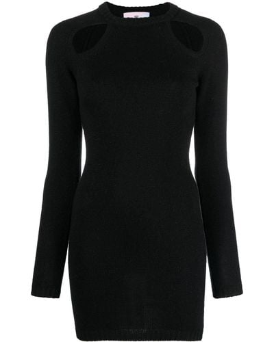 Chiara Ferragni Cut-out Knitted Minidress - Black