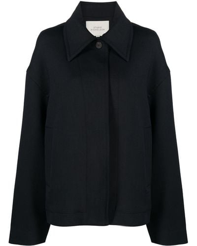 Studio Nicholson オーバーサイズ シャツジャケット - ブラック