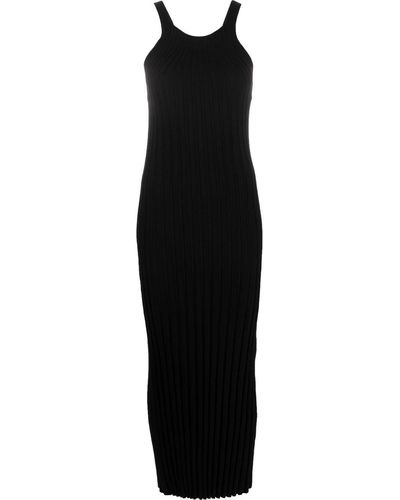 Loulou Studio Round Neck Sleeveless Knitted Dress - Black