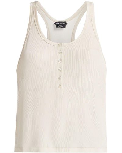 Tom Ford Ribbed Jersey Tank Top - White