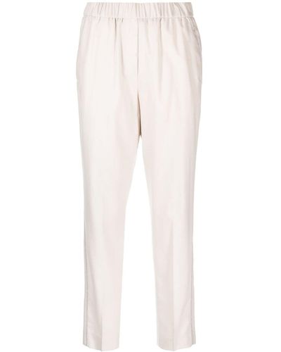 Peserico Slim-fit Cropped Trousers - White