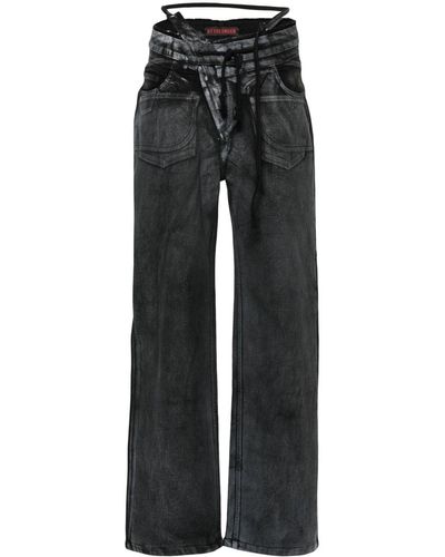 OTTOLINGER Pantalones anchos de talle alto - Negro