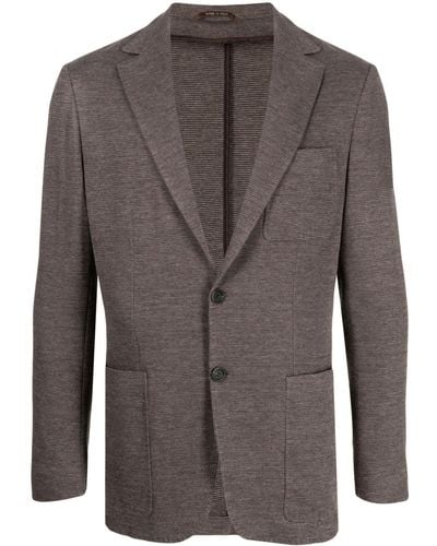 Canali Single-breasted Blazer - Brown