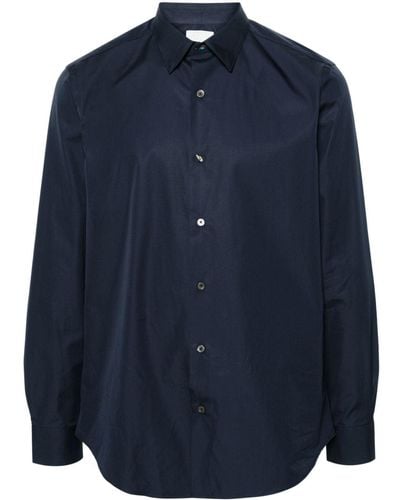 Paul Smith Classic-collar cotton shirt - Blau