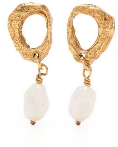 Loveness Lee Dio Aurum Pearl-embellished Drop Earrings - White