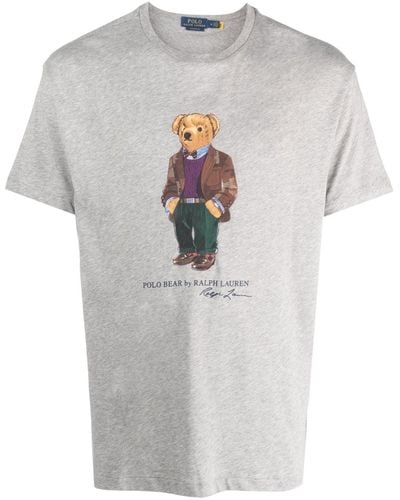 Polo Ralph Lauren T-Shirt mit Polo Bear-Motiv - Weiß